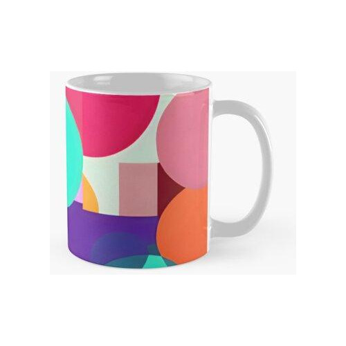 Taza Cuadro Abstracto De Formas Coloridas Calidad Premium