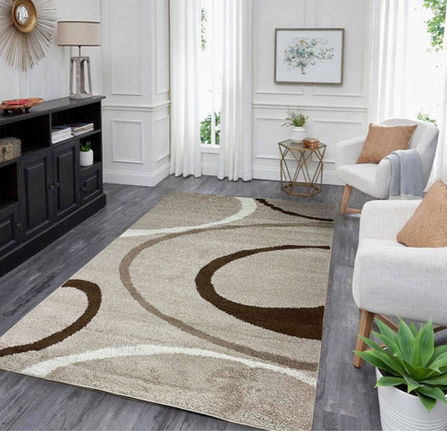 Alfombra Moderna Ondas Grande Beige 200x300cm Kreatex