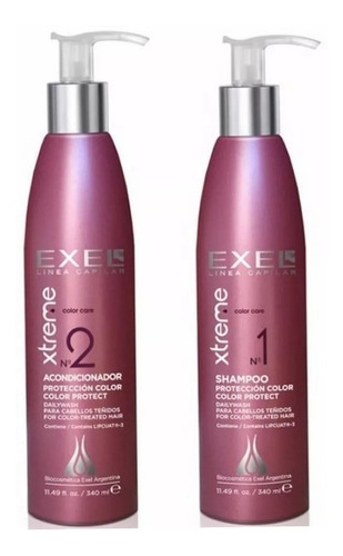 Imagen 1 de 2 de Shampoo + Acondicionador Xtreme Teñidos Maltratados Exel