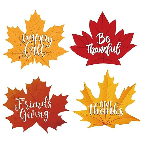 Fall Maple Leaf Placemats Thanksgiving Harvest Maple Le...