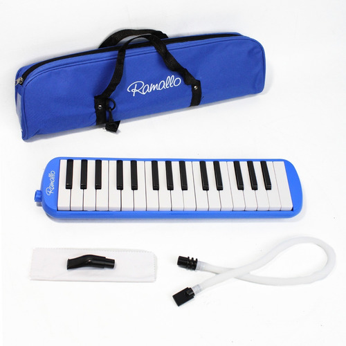 Flauta Melodica Con Funda 32 Notas A Piano Ramallo Azul