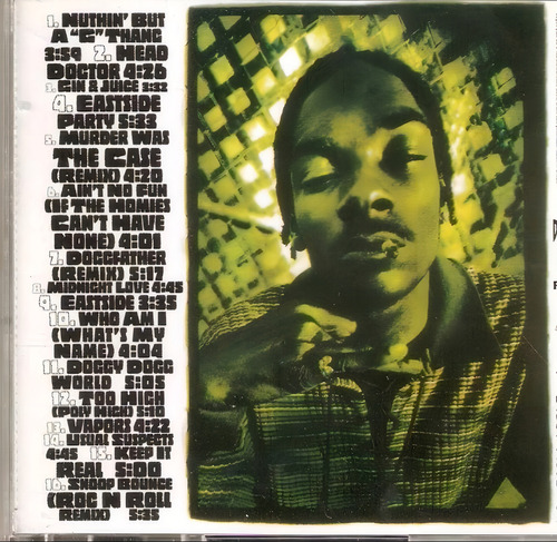 Cd Snoop Doggy - Death Row's Versão Do Álbum Estandar