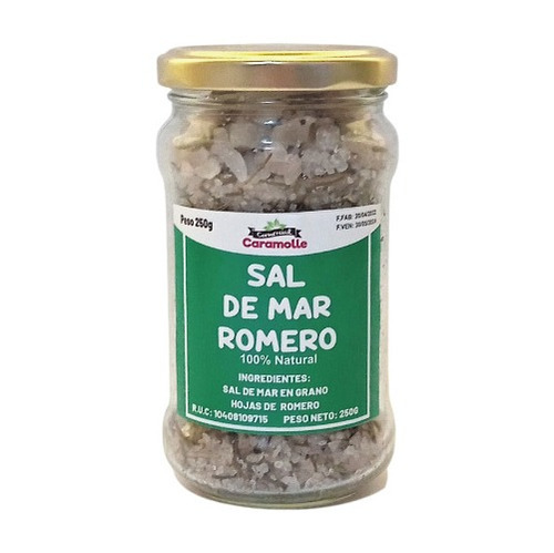 Sal Gourmet Con Romero 250gr.  Comercial Caramolle 