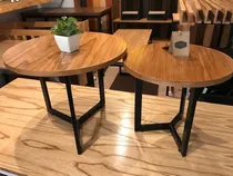 Comprar Set X2 Mesas Ratonas Living Nordico Escandinavo Redonda8060 