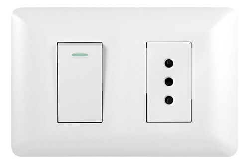 Tomacorriente 10a + Interruptor 9/12 10a Blanco 250v Want