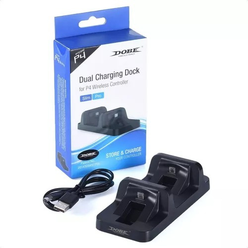 Base Cargador Control Joystick Ps4 Dual Dock Mando Ps4 Dobe