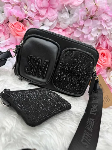 Bolsa steve madden negra crossbody hotsell