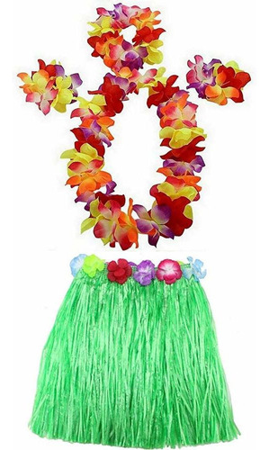 Aniikiss 1 Set 40cm Kids Party Vestido Hawaii Falda Hula