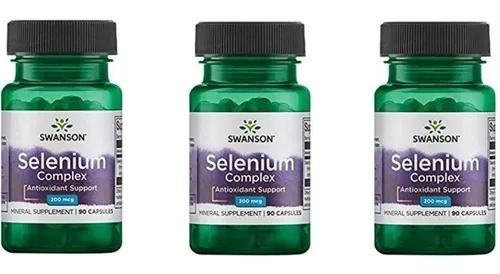 Selenio Selenium Swanson 200mcg 90caps Pack 3x Envio Gratis