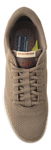 Tenis Hombre Urbano Vestir Casual Memory Foam Relaxed Fit Corliss Dorset Skechers 210793x Beige