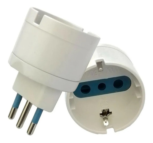 Adaptador Eléctrico Schuko 10a 250v 1500w