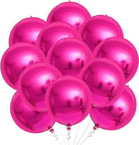 Globos Grandes 22 Pulgadas Rosa Intenso Paquete 12 Unidades