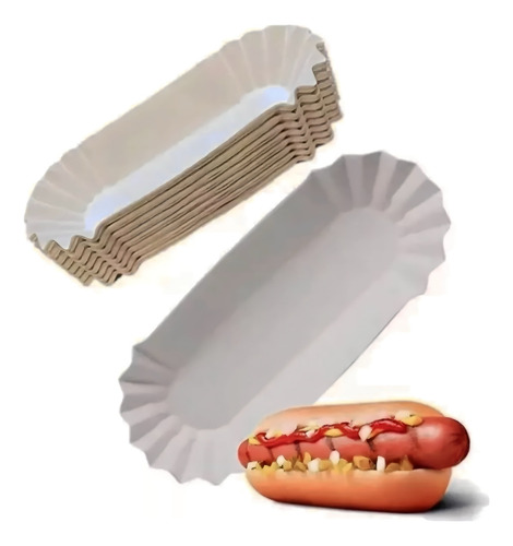 Canoa De Completo Chico X100 Porta Hot Dog Perros Caliente