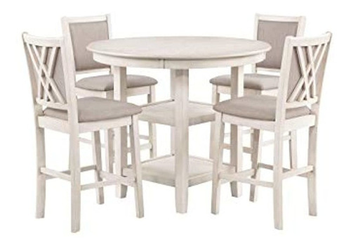 New Classic Furniture Juego De Mesa De Comedor De Mostrador 