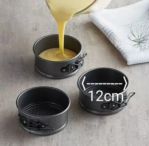 1 Juego De 3 Minimoldes Desmontables 12cm Antiadherentes