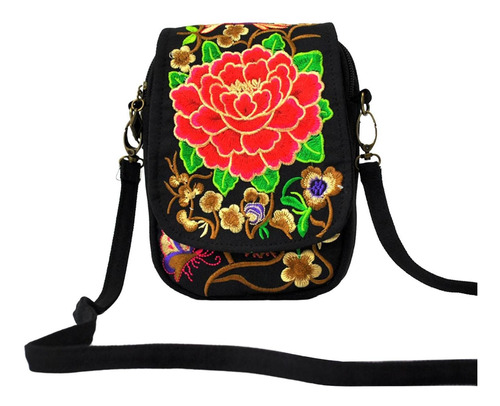 Bolso De Hombro Tradicional Para Mujer, Estampado De Flores,