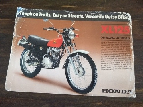 Folleto Moto Honda Xl125