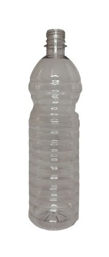 Botella Plástica Transp. Pet 1 Ltr Con Tapa Precinto 28mm
