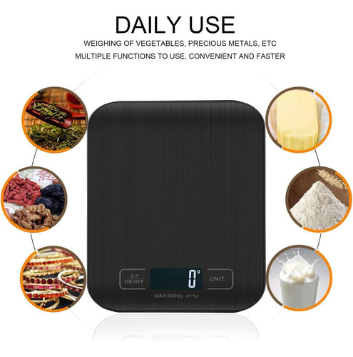 Balanza Digital Cocina 5kg Precisión 1g Con Pantalla Lcd