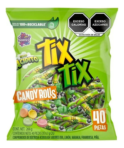Candy Roll Tix Tix 40 Piezas