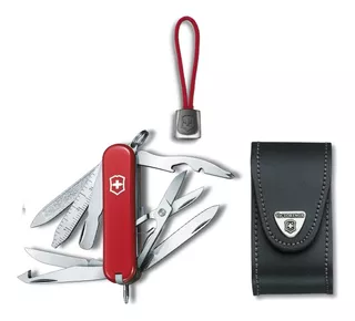 0.6385 - Navaja Suiza Victorinox Mini Champ + Funda + Cordón