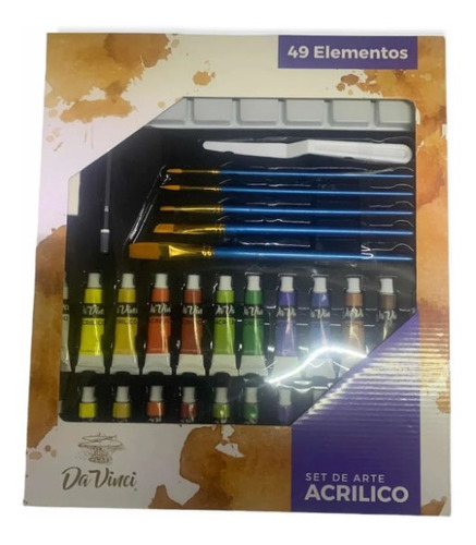 Set De Arte Acrilico Con 49 Piezas