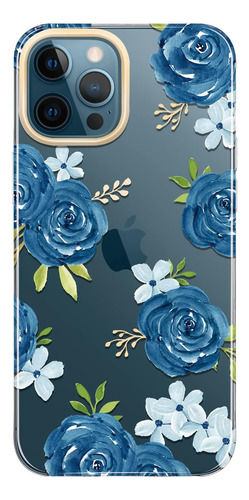 Funda Baisrke Para iPhone 12/12 Pro Blue Blossoms