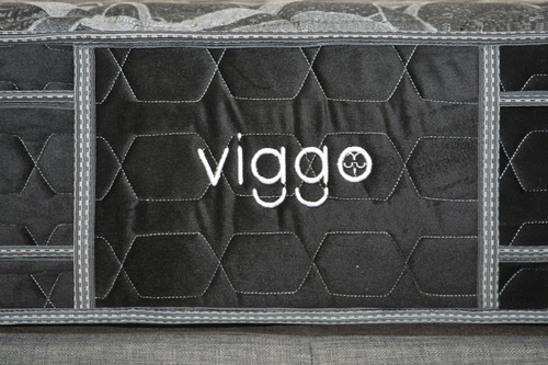 Colchón Viggo Esmeralda 160x190 Cm Alta Densidad 260 Kg Negro