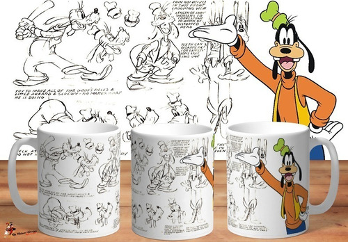 Taza - Tazón De Ceramica Disney Goofy Creacion 4k Art