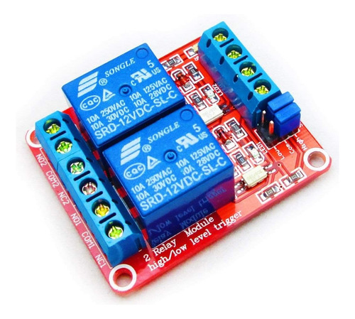 Modulo De Rele 12v De 2 Canales Con Optoacoplador Arduino