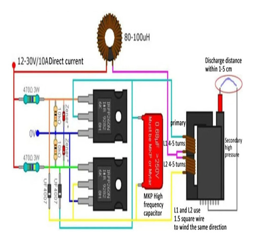Módulo De Placa De Transmisión Zvs Cc 12-30 V