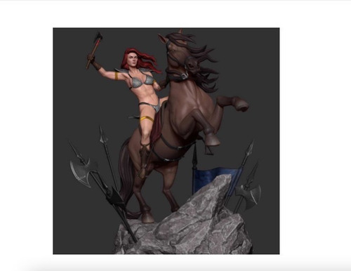 Archivo Digital Stl Red Sonja Print 3d R003