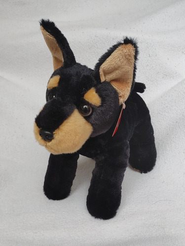 Doberman Negro Aurora Flopsie 30cms Nuevo