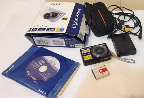 Sony Cyber-shot Dsc- W120+ Funda + Cables+ Cargador Y Caja