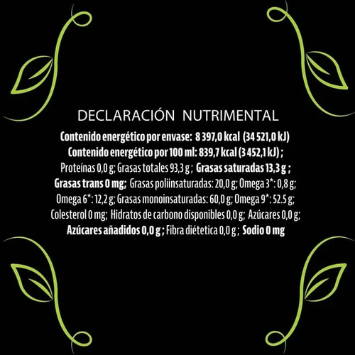 Aceite De Aguacate Vegano Orgánico Member's Mark 1 L