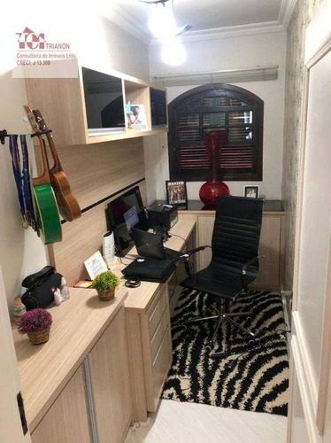Imagem 10 de 30 de Sobrado Com 4 Dormitórios À Venda, 204 M² Por R$ 852.000,00 - Parque Novo Oratório - Santo André/sp - So0636