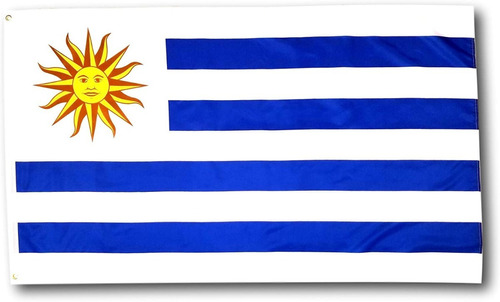 Bandera De Uruguay Guirnalda 14x21cm X25 | Cuotas sin interés