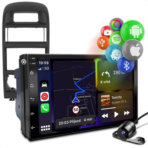 Central Multimídia Mp5 Universal 2 Din Carplay E Bluetooth