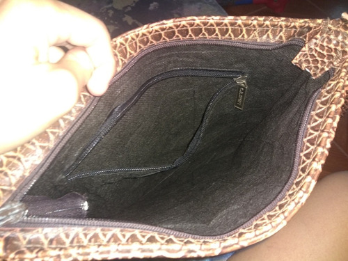 Hermosa Cartera Símil Reptil Tipo Croco , Sin Uso ,liquido!!