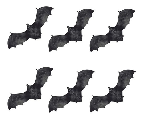 Kit Mini Morcegos Halloween Com 6 Unidades 