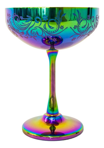 Copa De Acero Inoxidable Multicolor De 7.5x7.5x10.3cm
