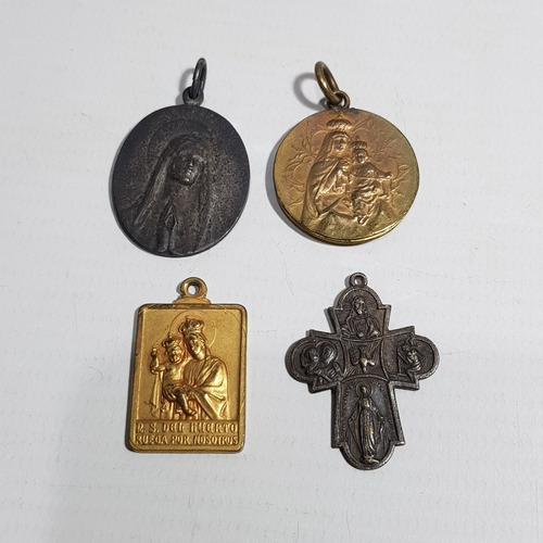 Antiguas Medallas Religiosas Lote X 4 Mag 60138