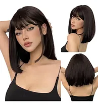 Comprar Peruca Wig Organica Curta C Franja Aspecto De Cabelo Humano