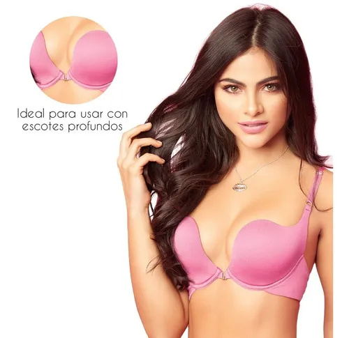 3570 Brasier Liso Escote Profundo Besame Lencería Colombiana | Meses intereses