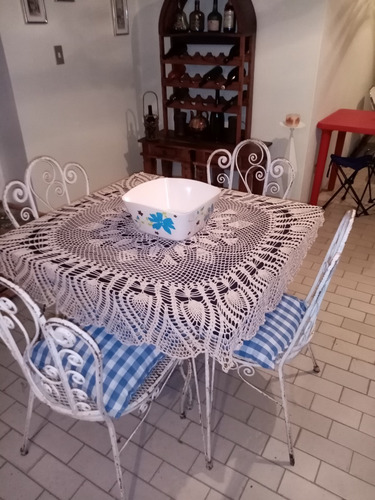 Imagen 4 de 5 de Juego Comedor Vintage Hierro Forjado Silla/mesa Oferta D Hoy