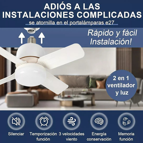 Lámparas Focos Ventilador Luces De Techo Base Para Foco E27