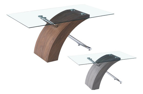 Mesa Comedor Elegante Estilo Nórdico Vidrio Malpe 