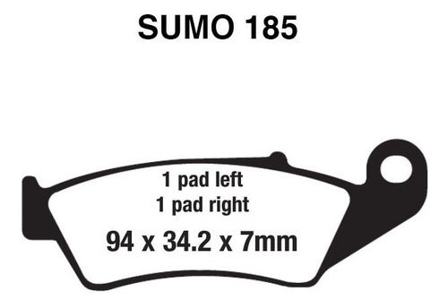 Sumo 185 Pastilla De Freno Delantera Honda Xr 125 (03-08)