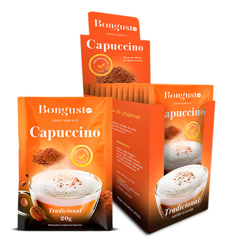 Cappuccino Tradicional Bongusto Em Sachês De 20g - 10 Un
