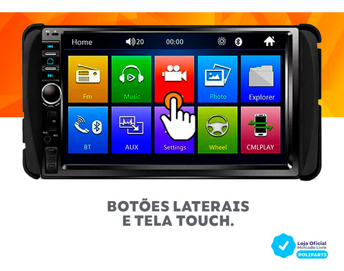 Kit Multimidia Toyota Mp5 Camera Moldura Espelha Usb Ios And